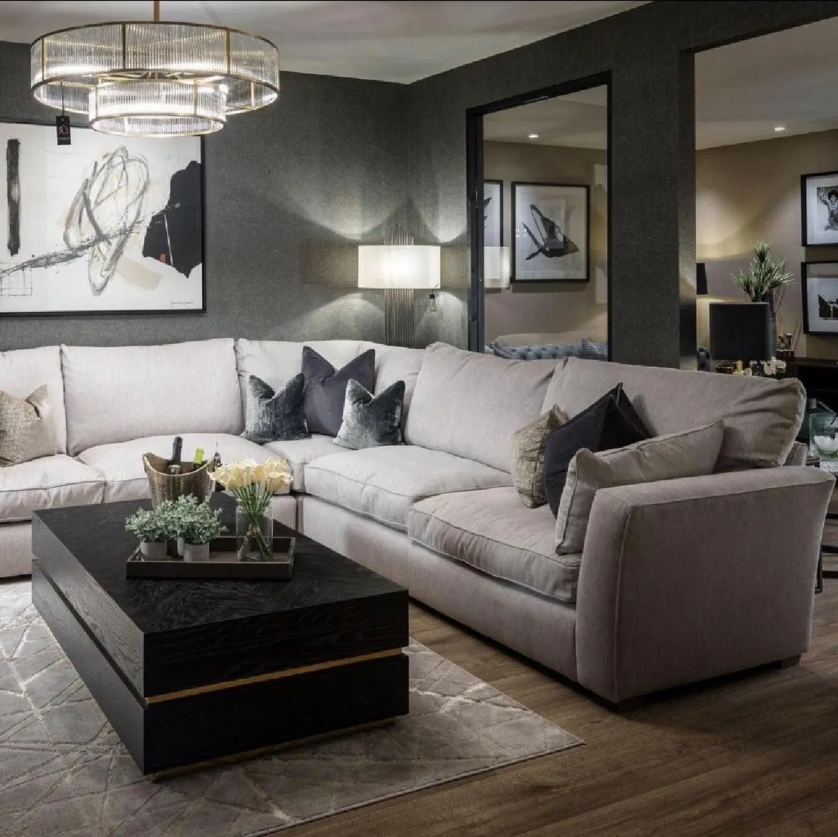 Westbridge large corner sofa couch ex showroom - Image 4