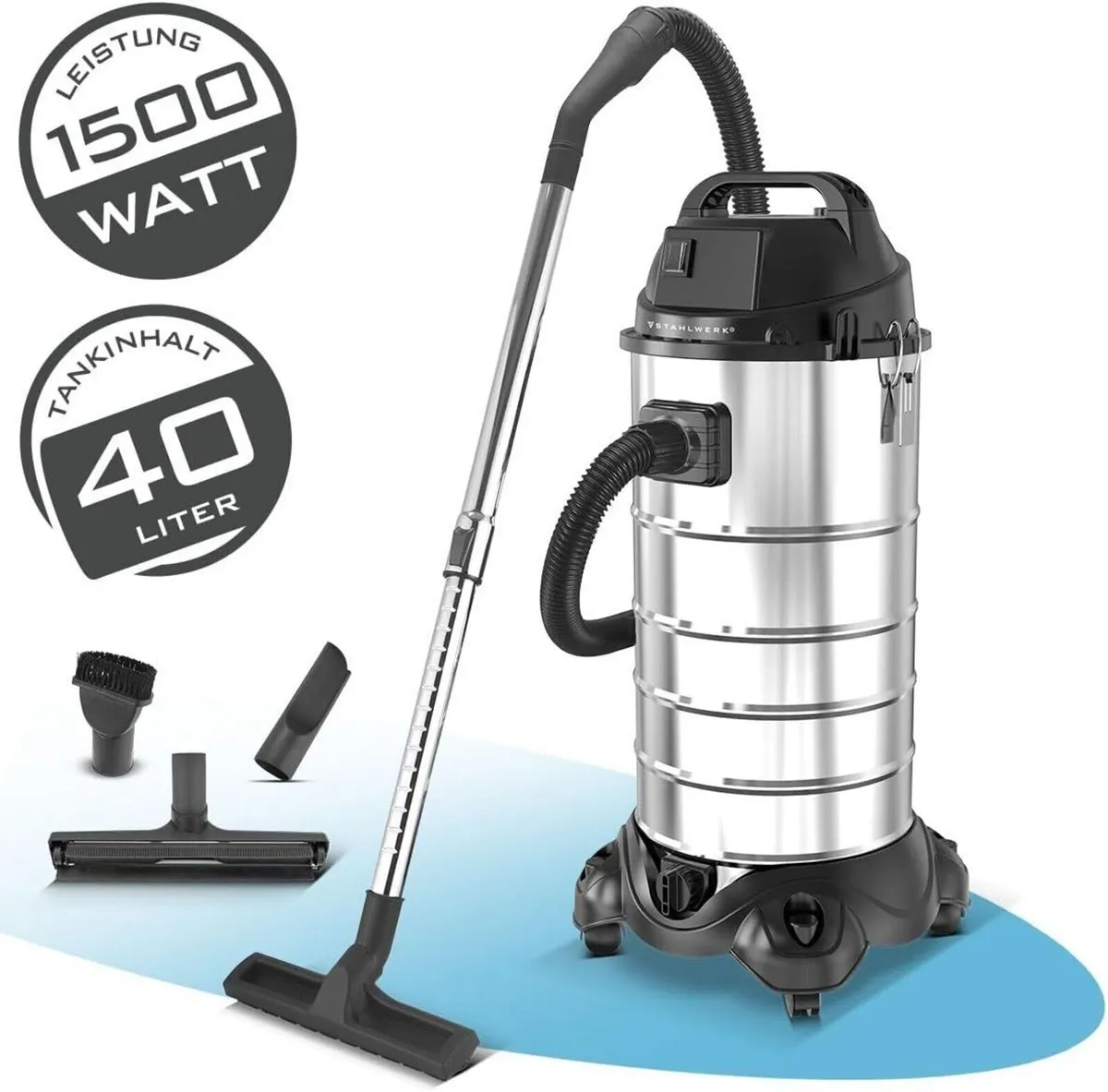 40L Industrial Wet & Dry Dust Extractor Vacuum - Image 2