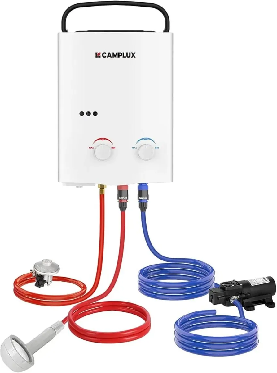 AY132P43 5L Portable Gas Water Heater with 4.3L Wa - Image 1