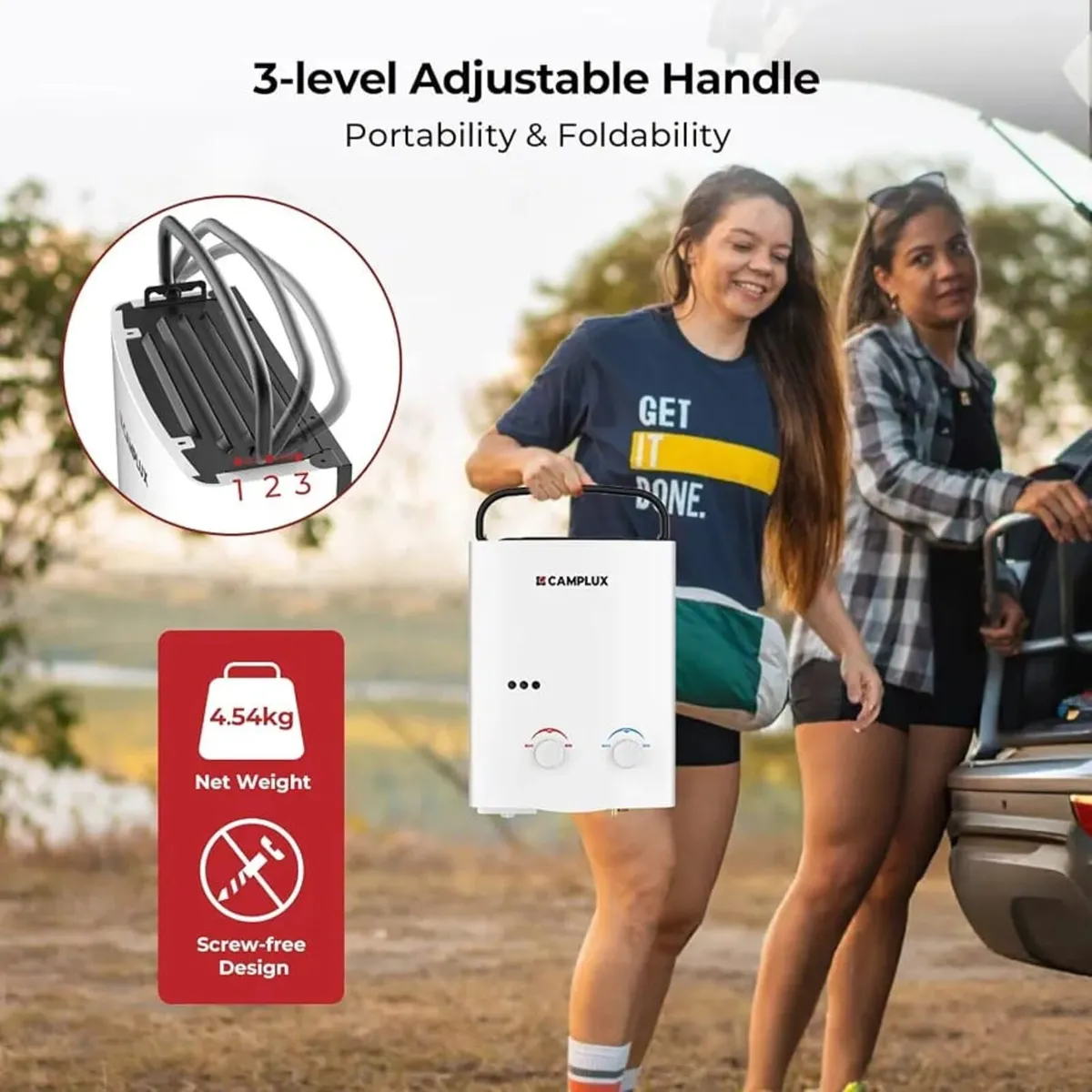 AY132P43 5L Portable Gas Water Heater with 4.3L Wa - Image 3