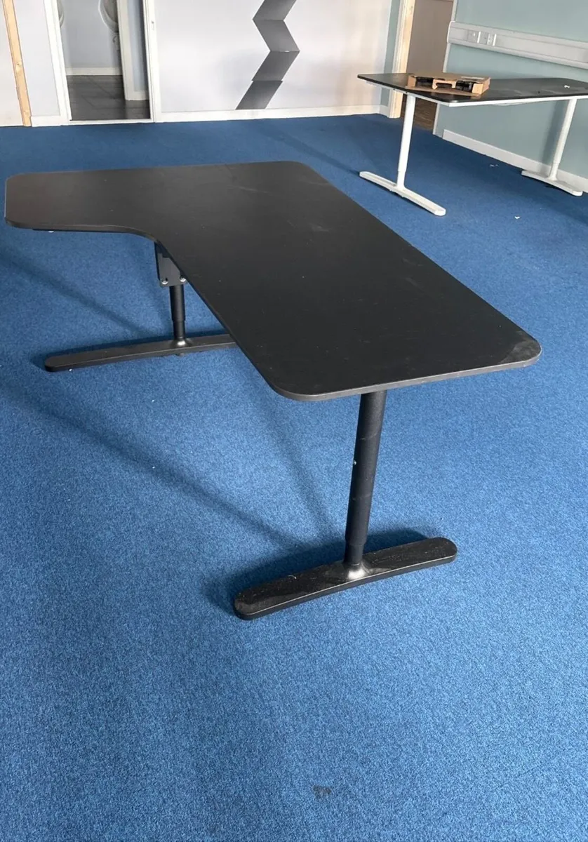 Black Corner Office Desks for Sale - Image 2