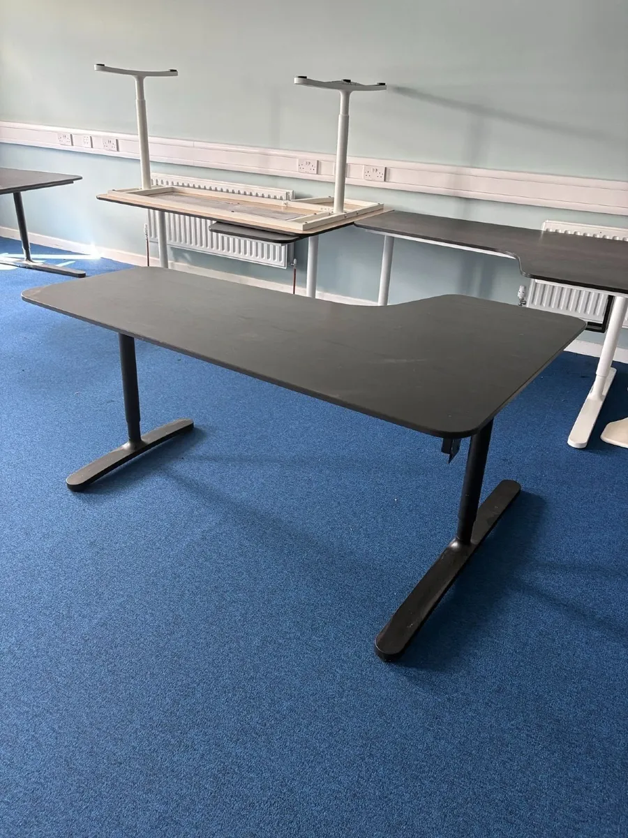 Black Corner Office Desks for Sale - Image 1