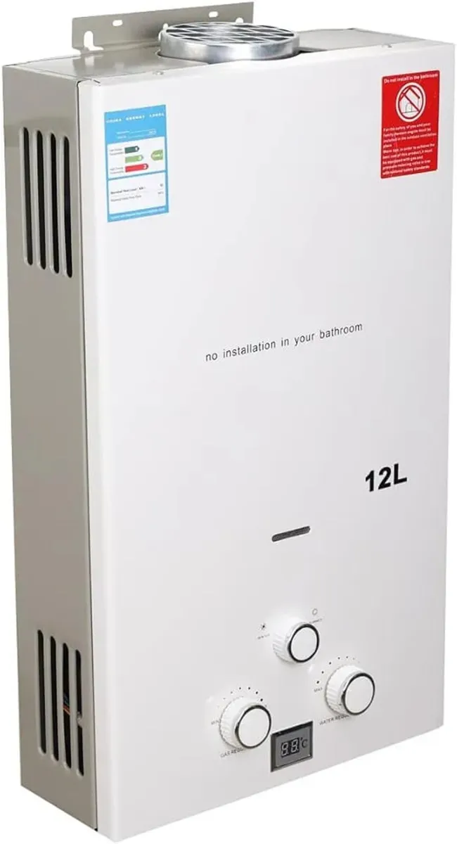 Tankless Hot Water Heater, Portable 12L Tankless W - Image 3