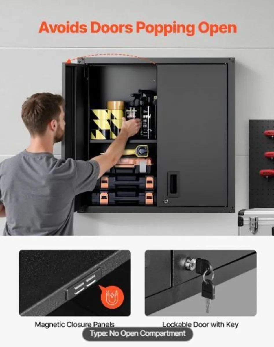 Metal Wall Cabinet, 76.2W x 31D x 76.2H cm - Image 2