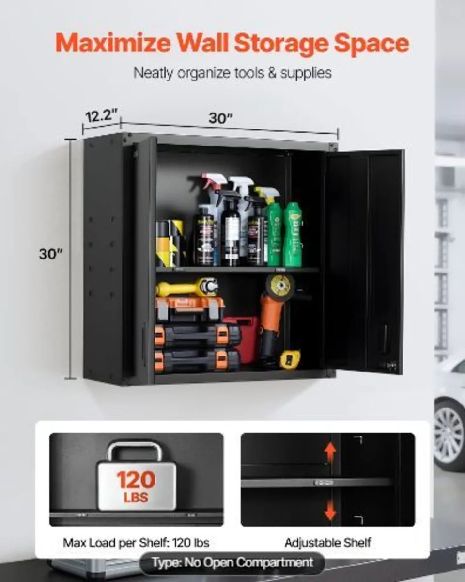 Metal Wall Cabinet, 76.2W x 31D x 76.2H cm - Image 3