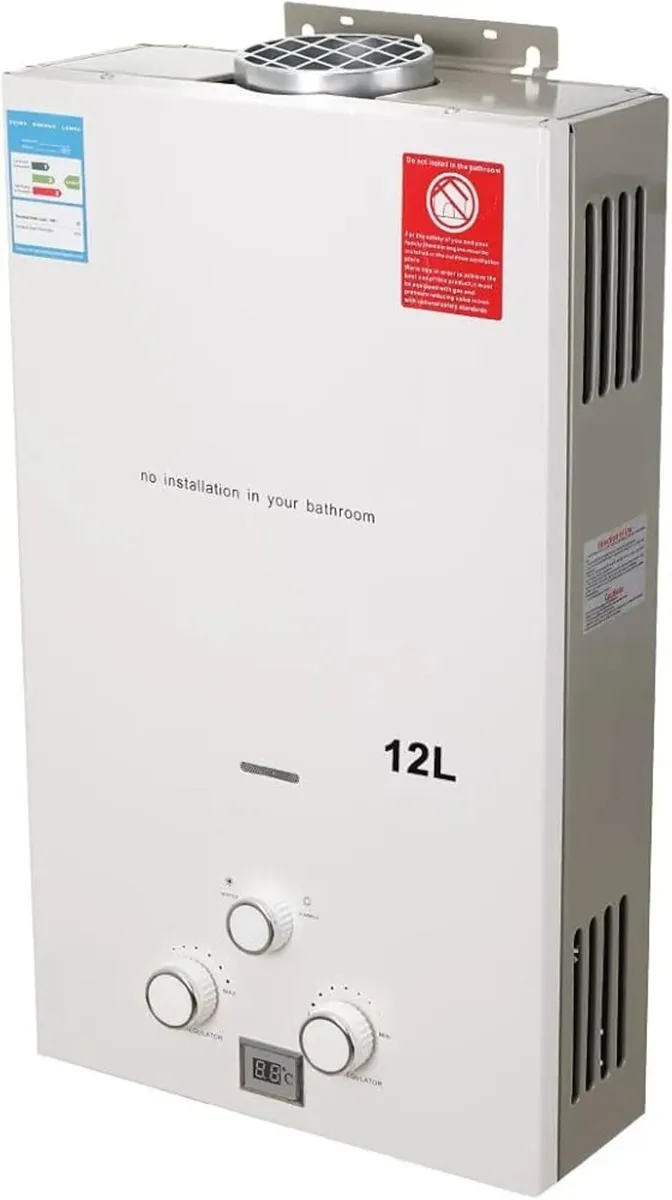 Tankless Hot Water Heater, Portable 12L Tankless W - Image 4