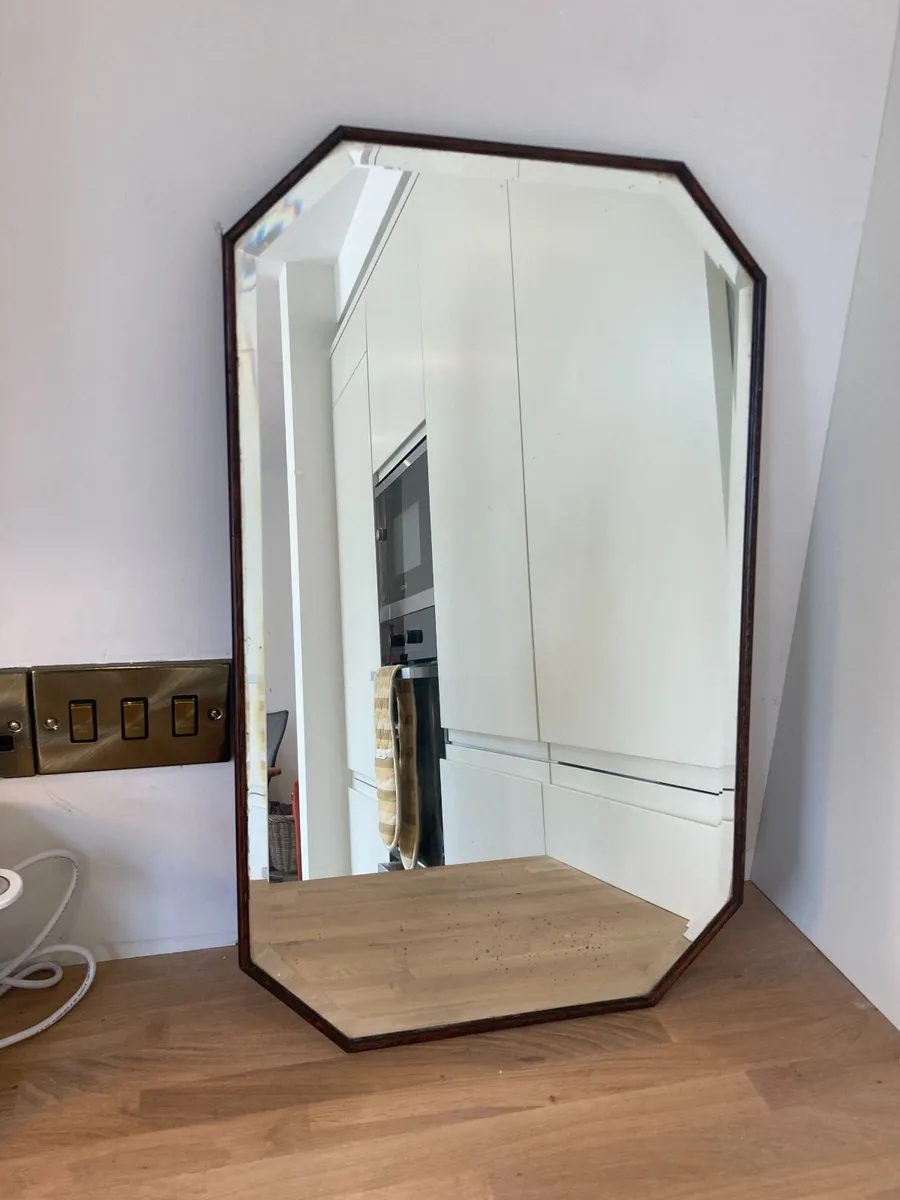 Vintage Mirror - Octagonal Bevelled Wall Mirror - Image 1