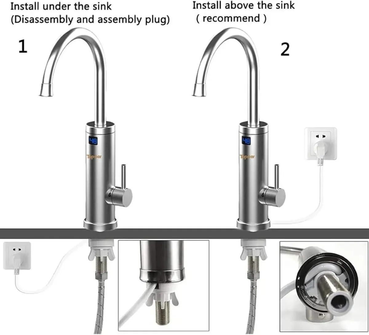 Electric Water Taps,TopSer Pro 220V Tankless Elect - Image 2