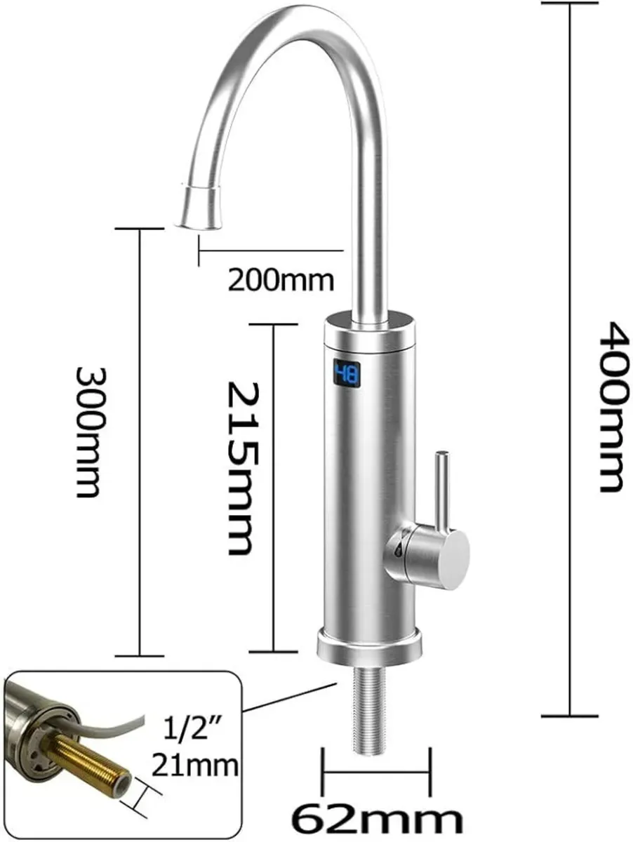 Electric Water Taps,TopSer Pro 220V Tankless Elect - Image 4