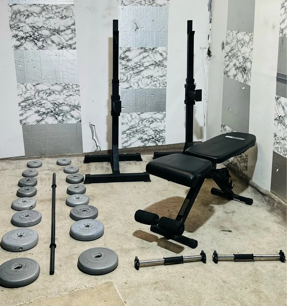 RACK STAND WEIGHTS BENCH BARBELL DUMBBELLS - Image 2