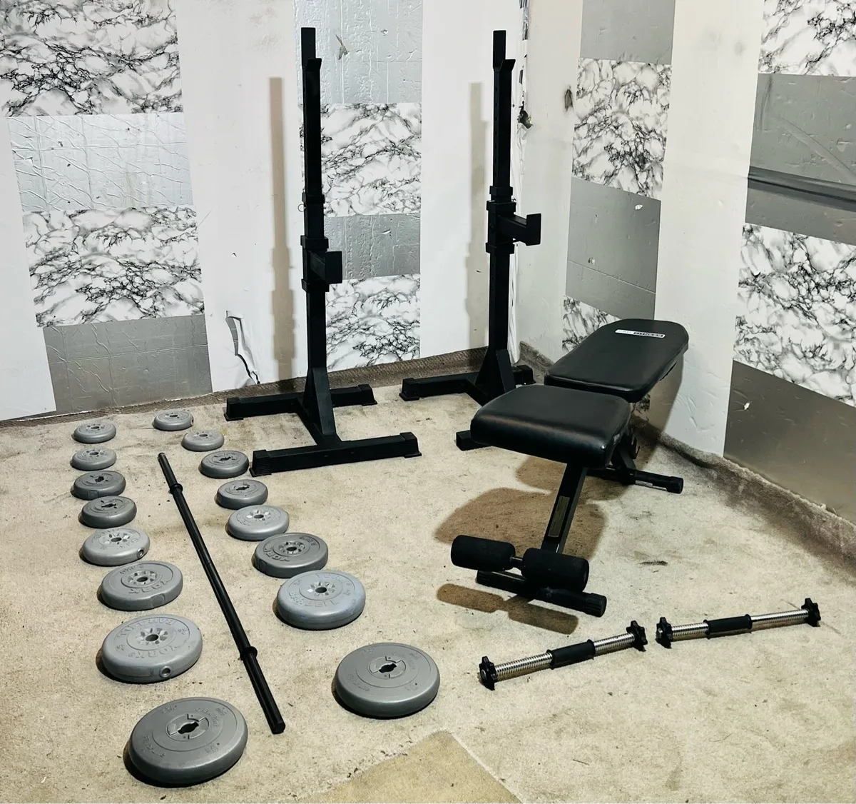 RACK STAND WEIGHTS BENCH BARBELL DUMBBELLS - Image 3