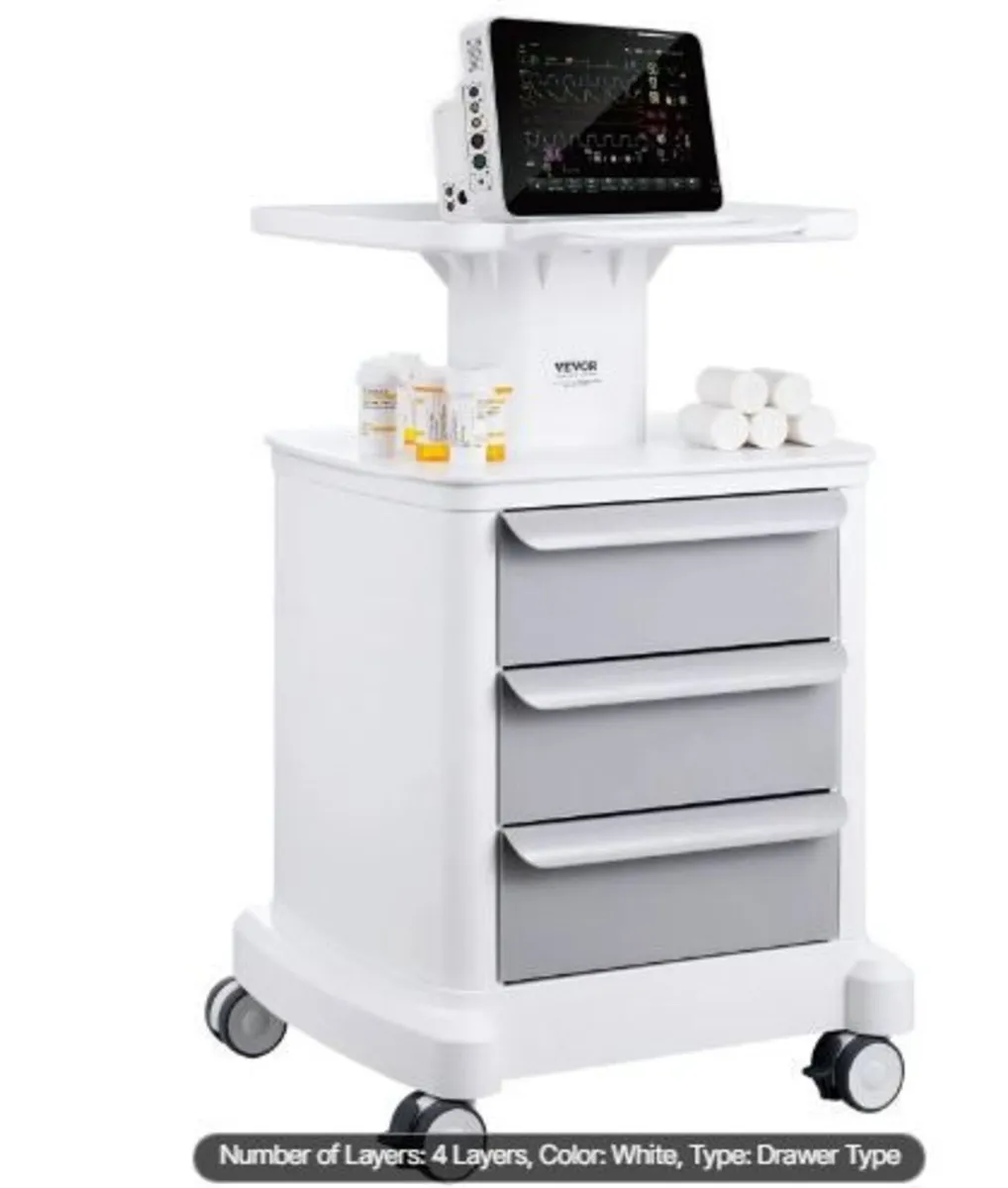 4 Tiers Lab Carts, Lab Utility Cart - Image 1