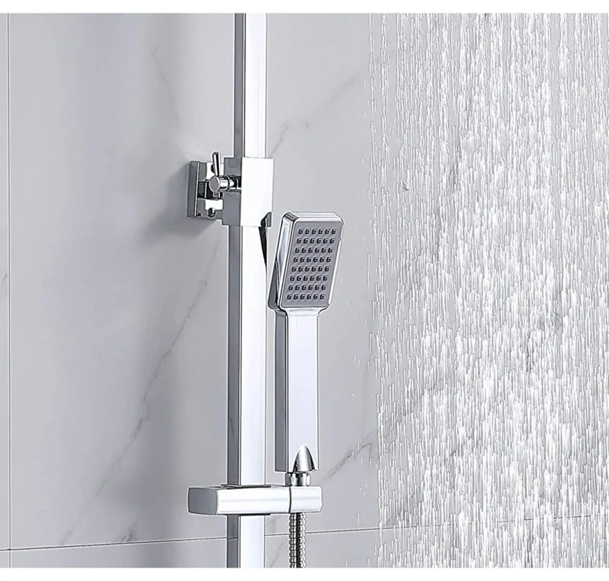 Bathroom Thermostatic Shower Mixer Set Handheld Sh - Image 4