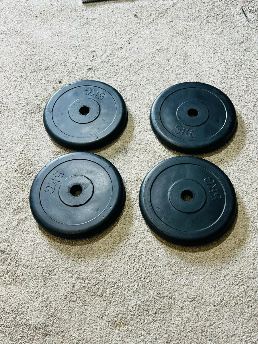 RUBBER COATED 5kgs PLATES 1” - Image 1