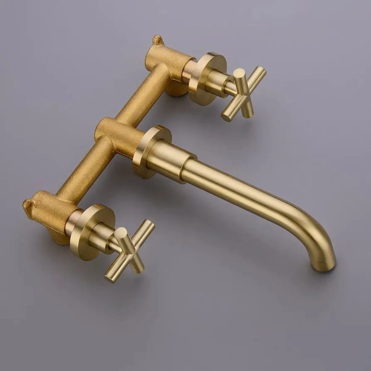Brass Concealed Wall Mounted Bathroom Basin Sink M - Image 3