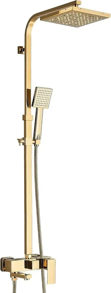 Gold Shower Mixer taps Shower Set Shower System 3- - Image 1