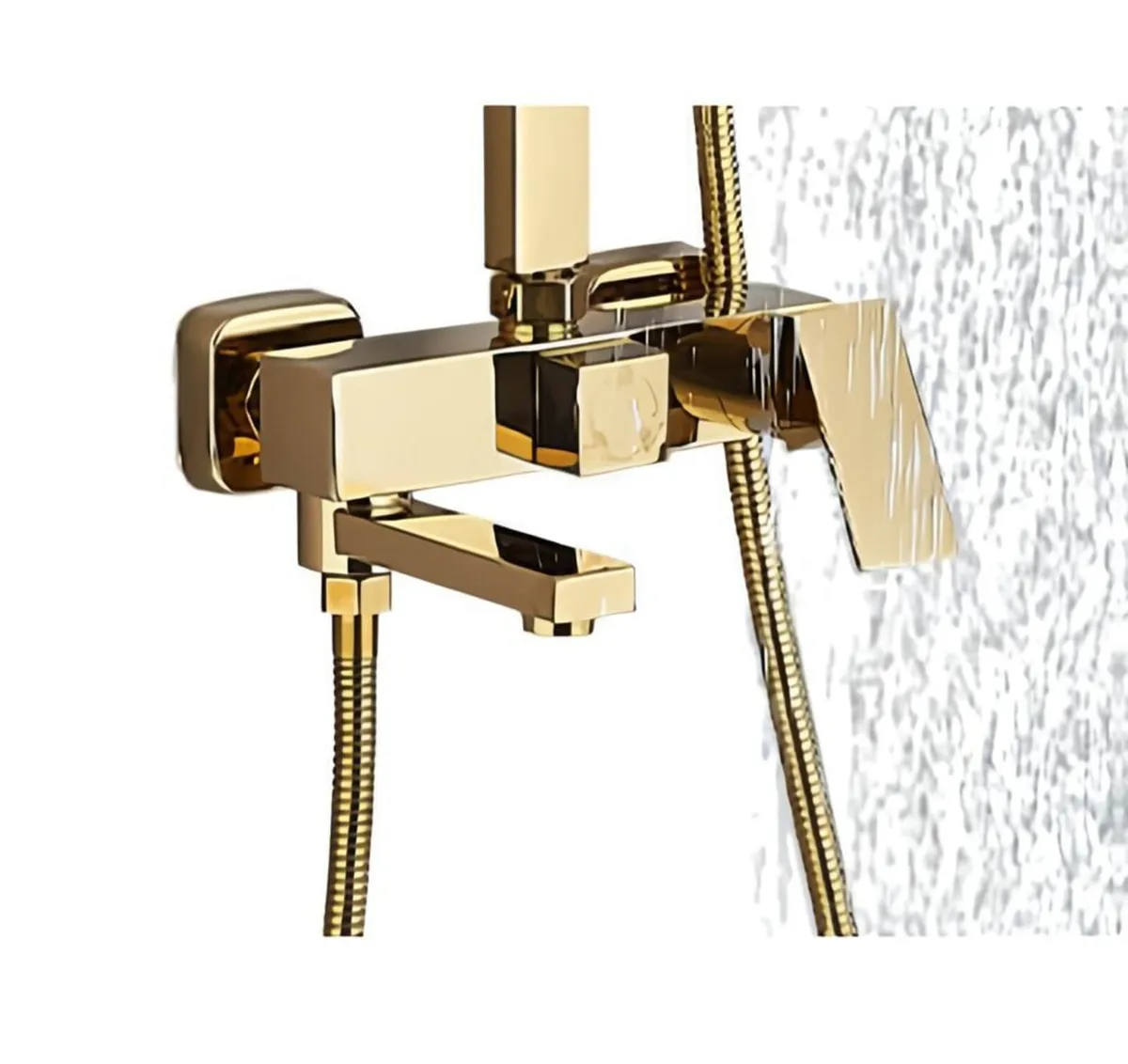 Gold Shower Mixer taps Shower Set Shower System 3- - Image 2