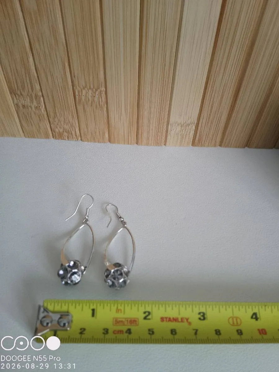 Women's Vintage Silver Earrings - Image 3