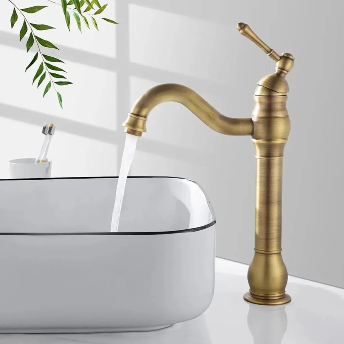 Bathroom Sink Tap, 360° Rotable Basin Mixer Tap, B - Image 1