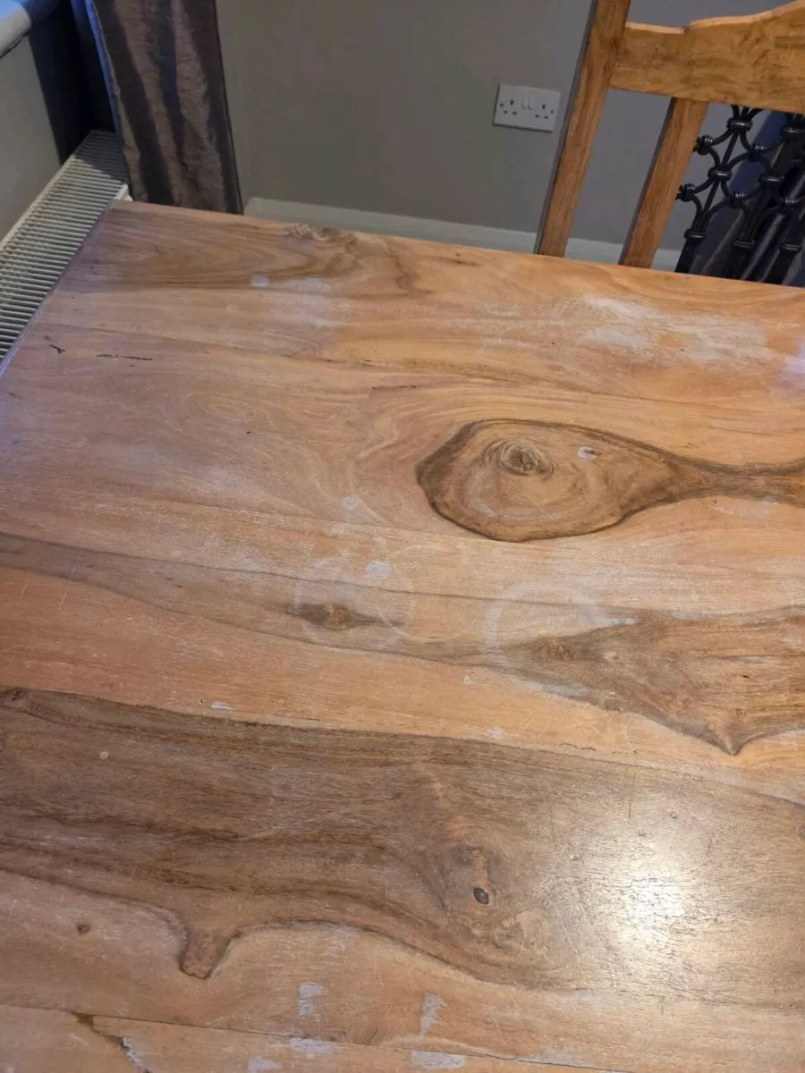 Oak table and 6 chairs - Image 4