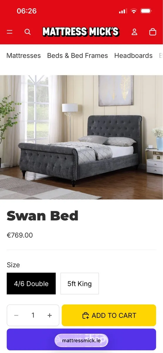 **Up to €400 off Swan Double and Kingsize Beds** - Image 4