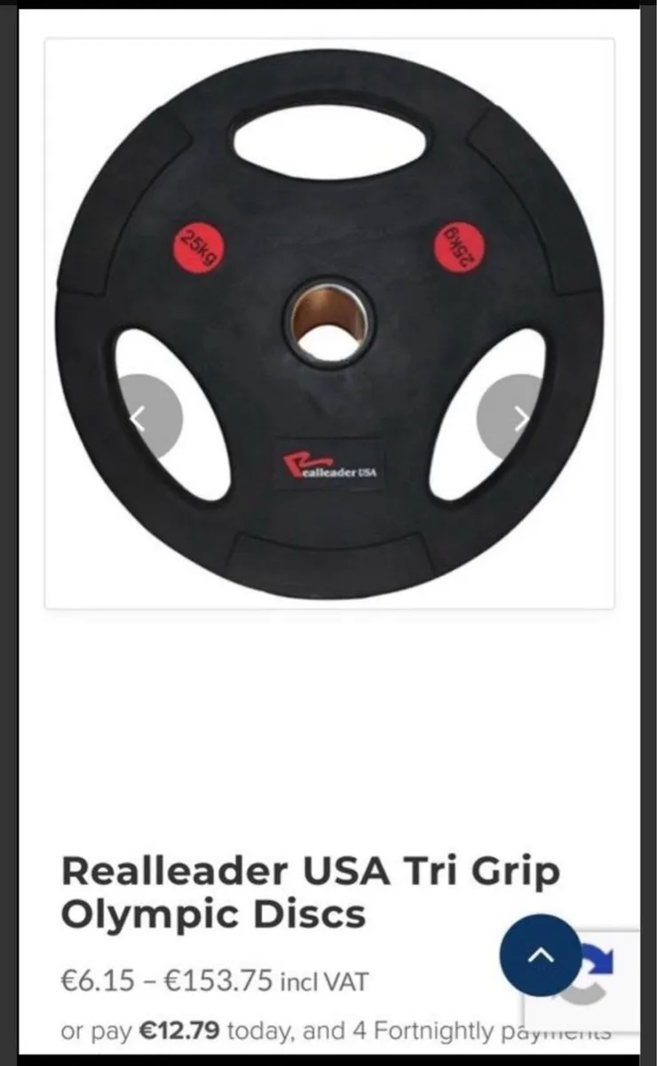New. Olympic tri grip rubber weight plates - Image 3
