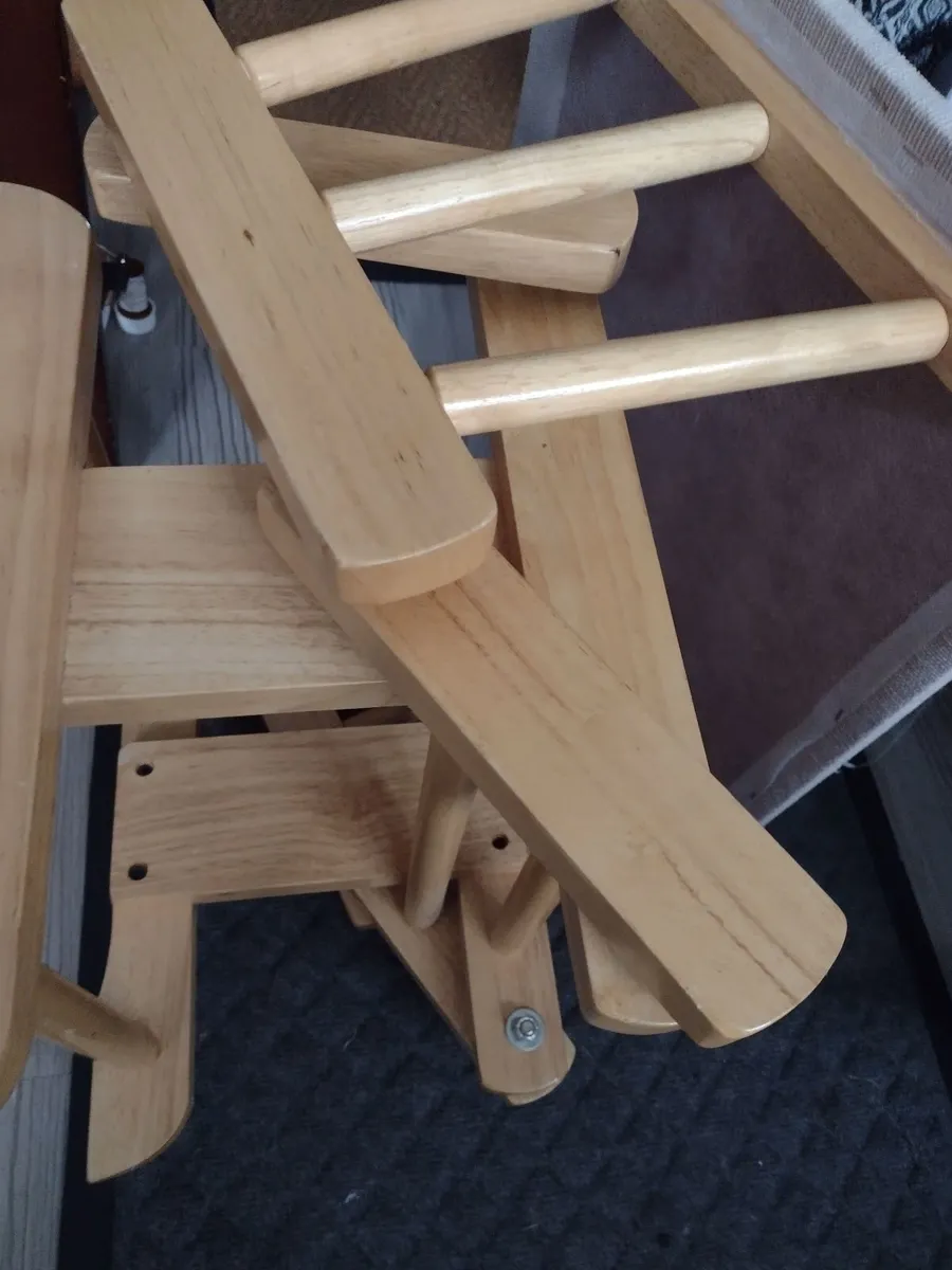 Heavy Solid Oak rocking stool/footrest - Image 4
