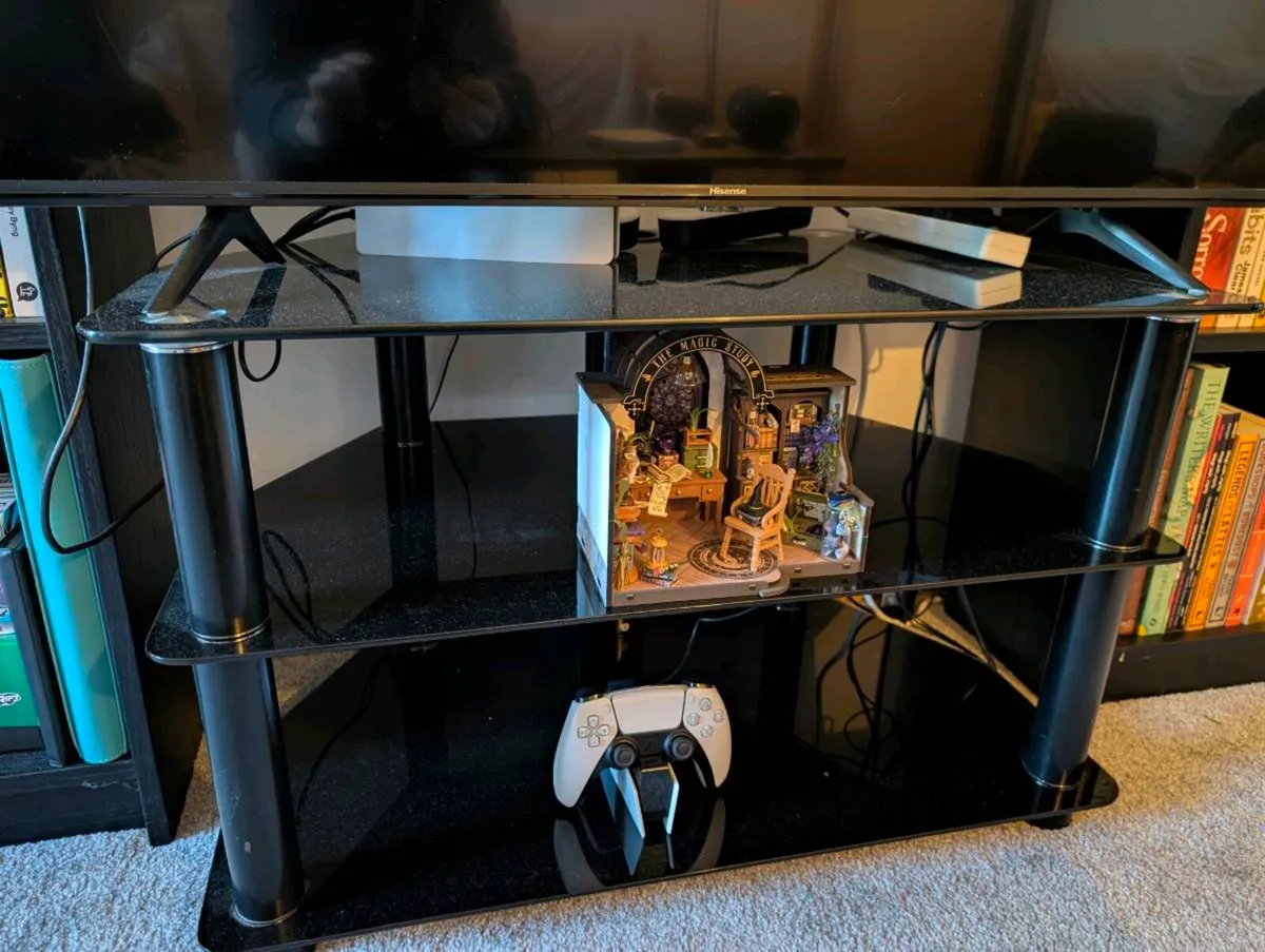 Bookshelves + Glass TV Stand - Image 2