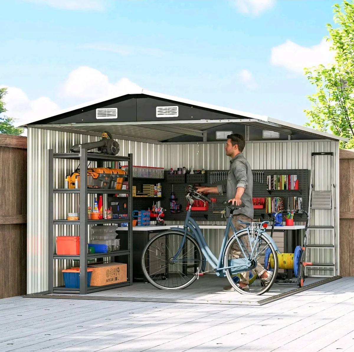 Free shipping New 12x8 ft Metal Shed - Image 4