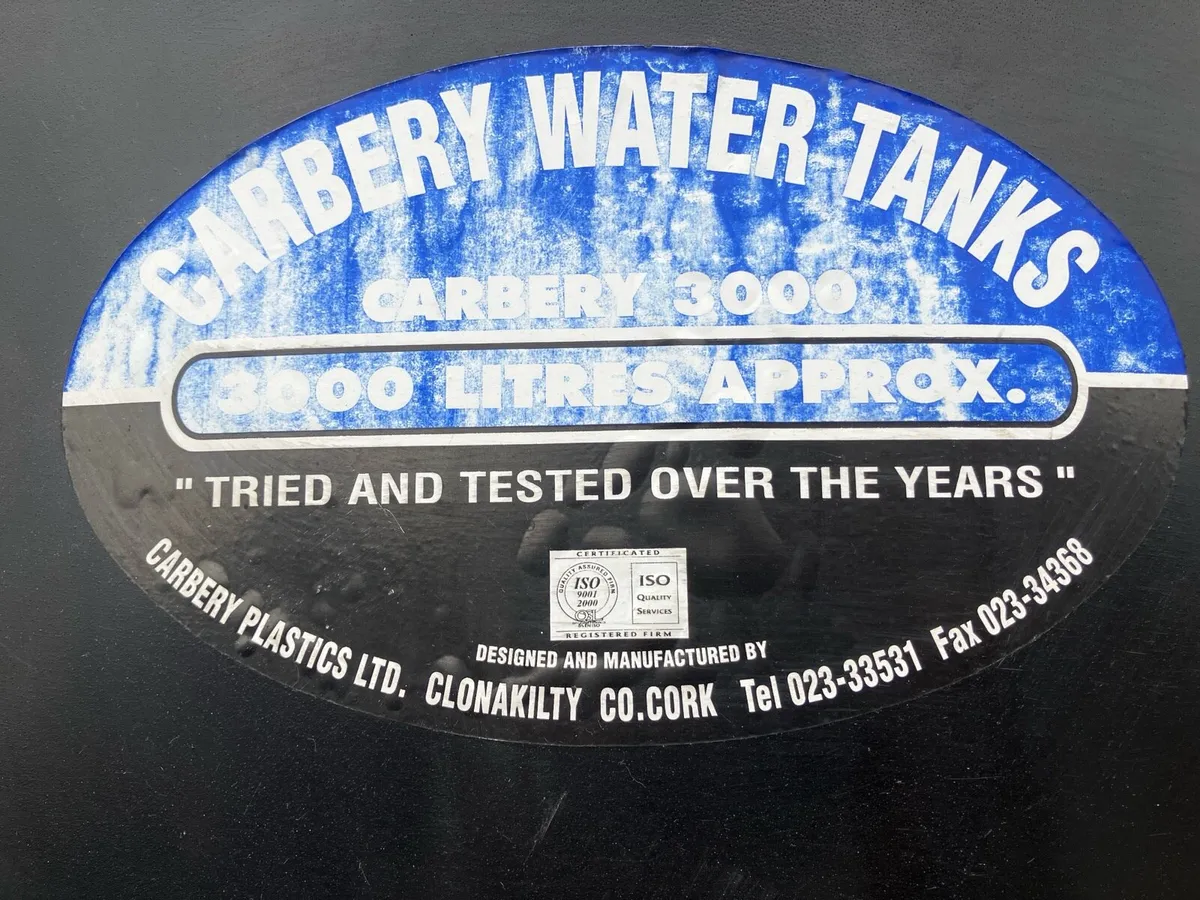 3000 litre Carbery Water Tank potable - Image 2