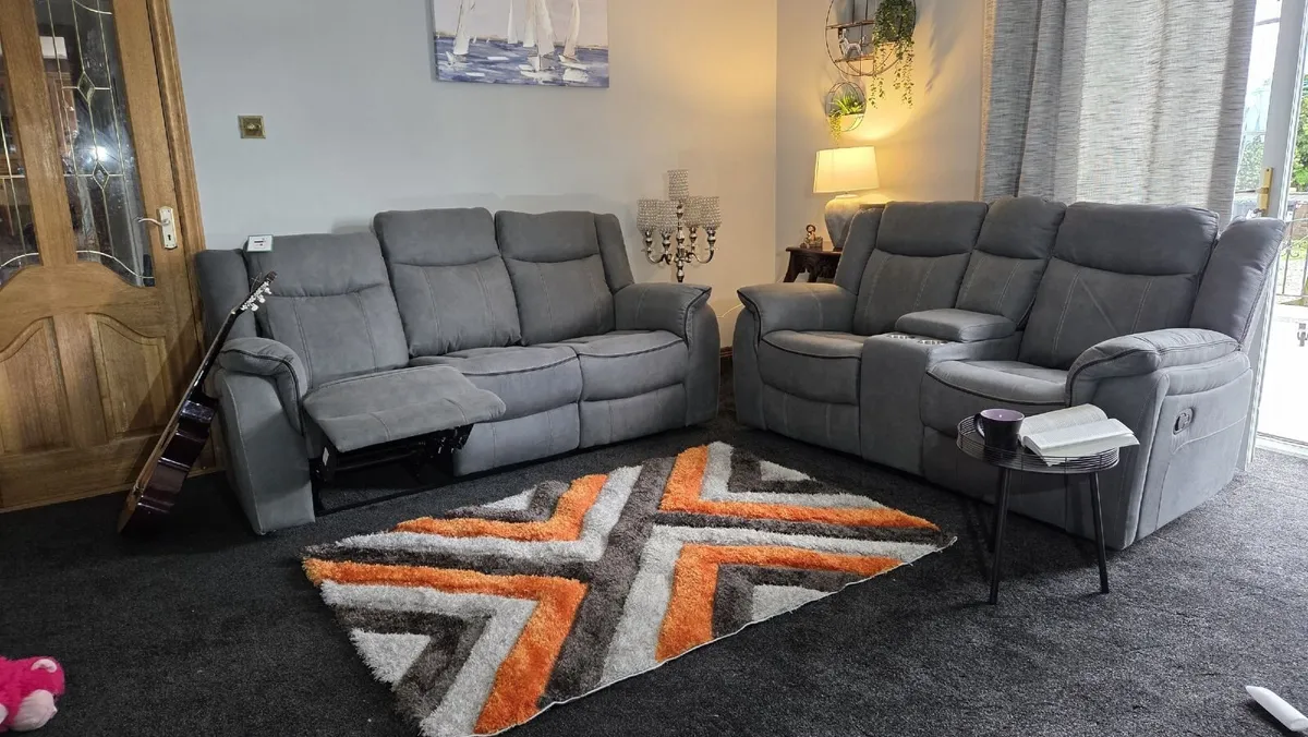 Mica Grey Reclining Sofa - Image 4