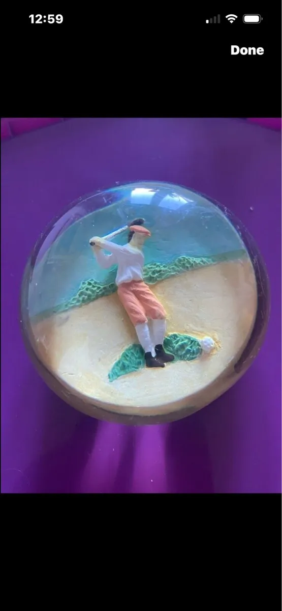 Vintage  Golf Paperweight - Image 2