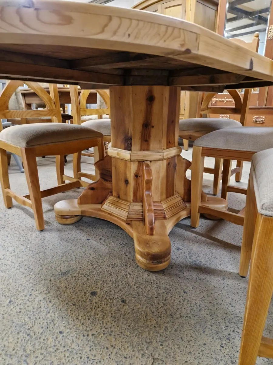Farmhouse table, 6 chairs - Image 3