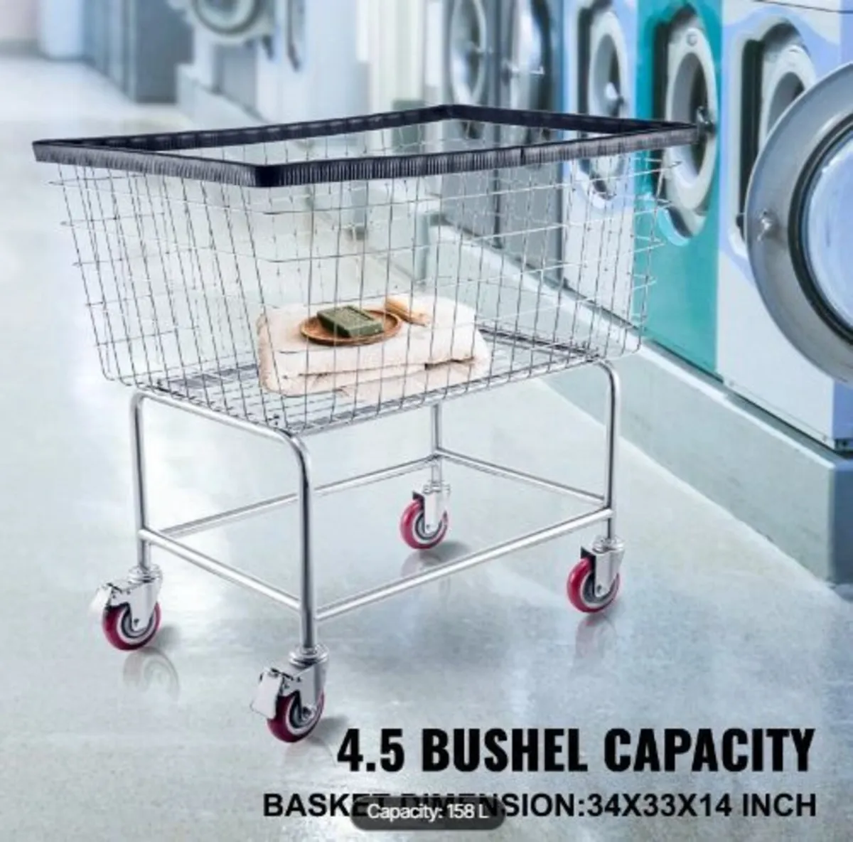 Wire Laundry Cart - Image 3