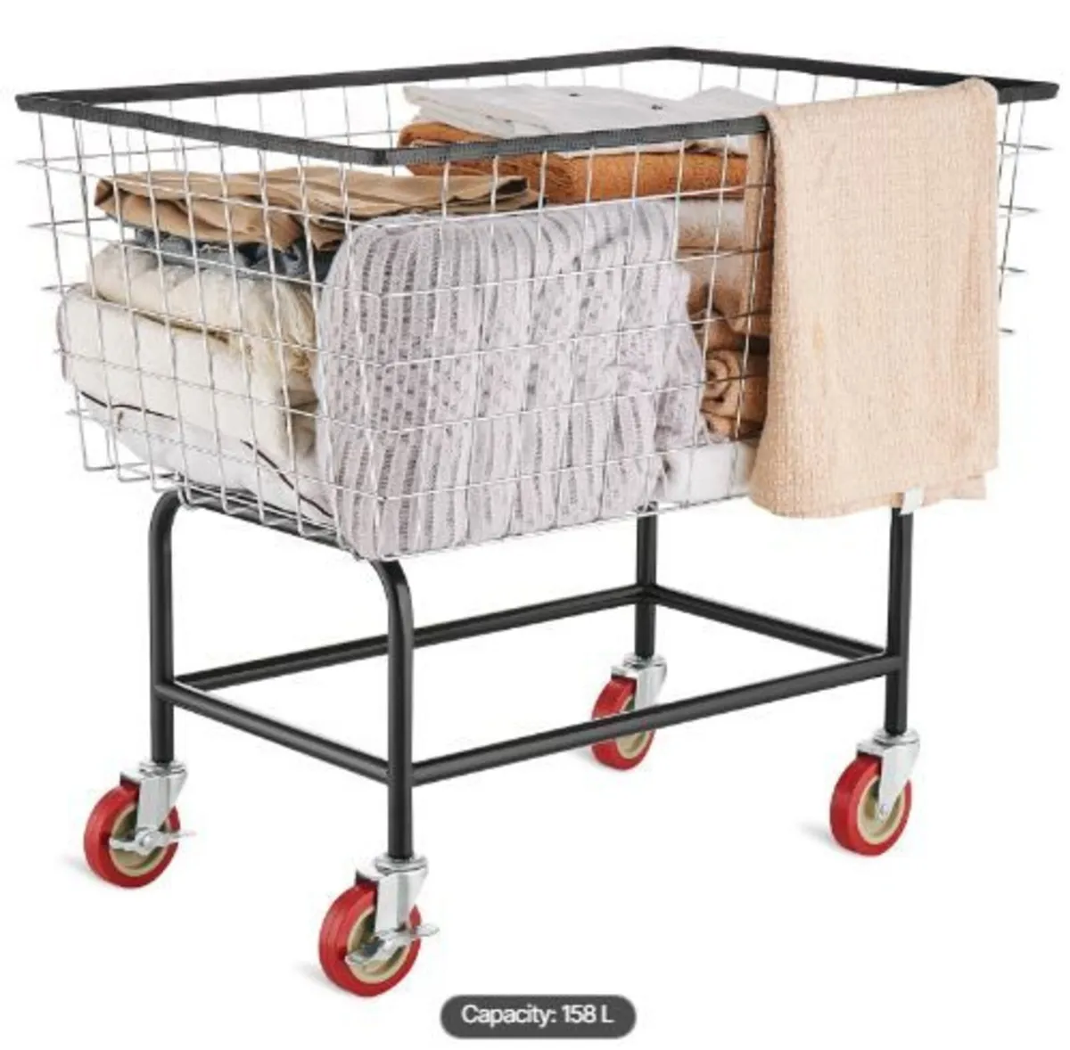 Wire Laundry Cart - Image 1