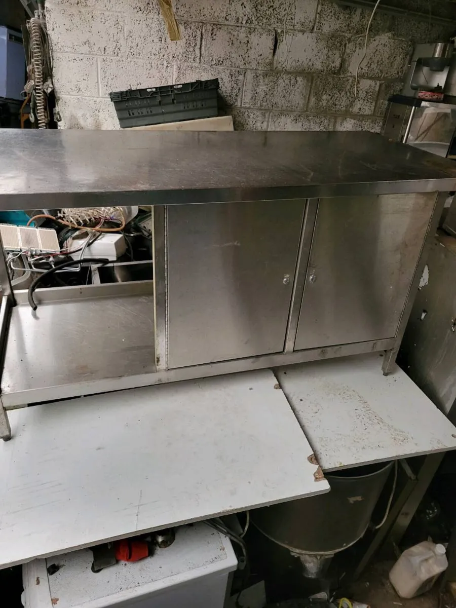 Table Stainless Steel Shelved. - Image 2
