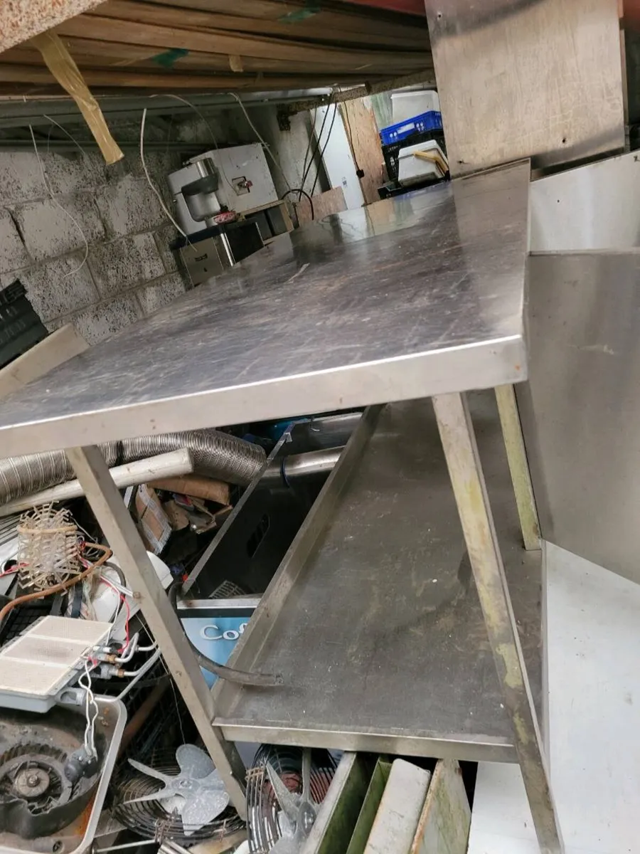 Table Stainless Steel Shelved. - Image 4