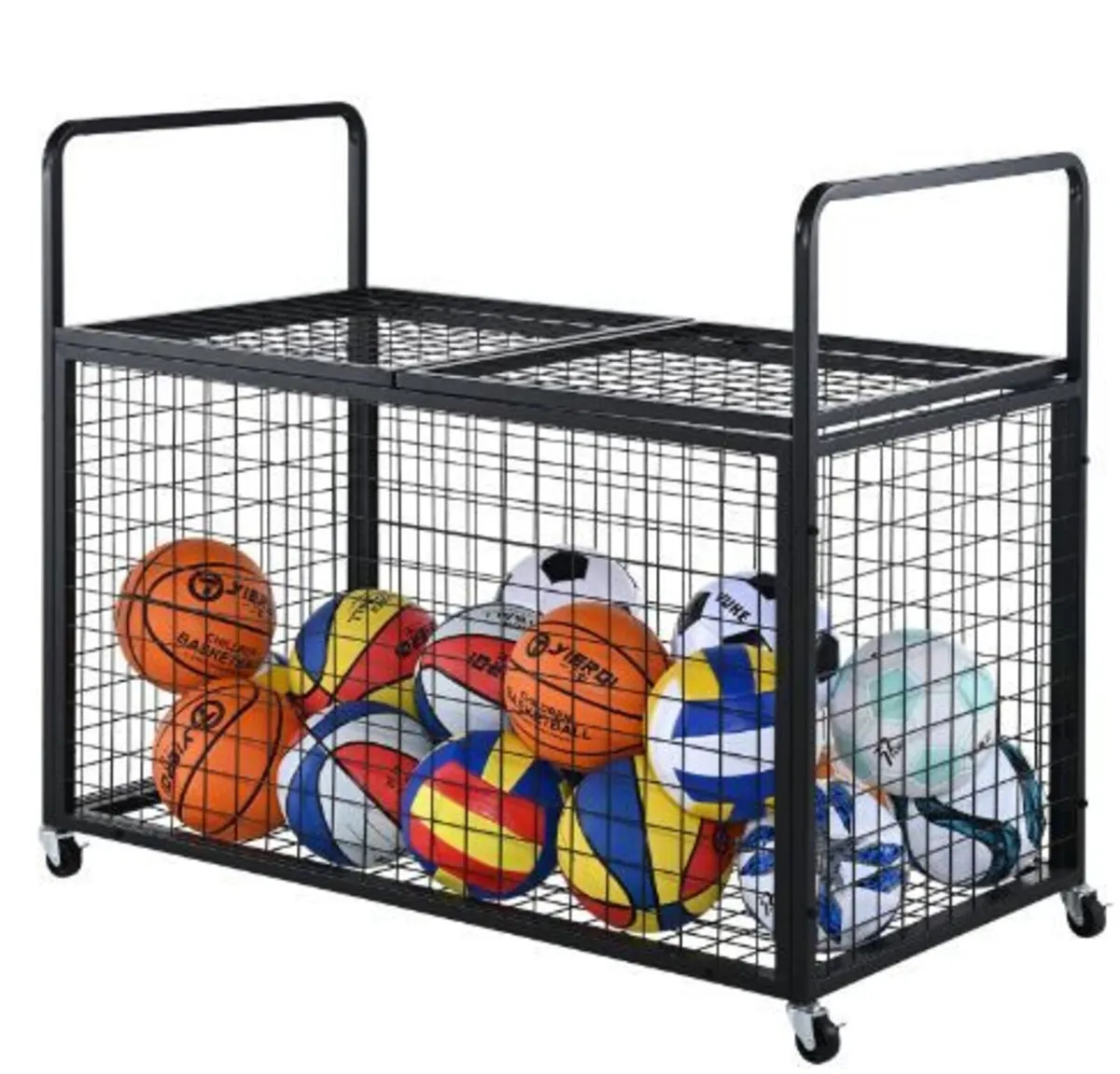 Rolling Sports Ball Storage Cart - Image 3