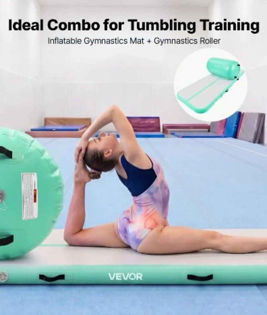 Inflatable Gymnastics Air Mat with Air Barrel 3m - Image 2