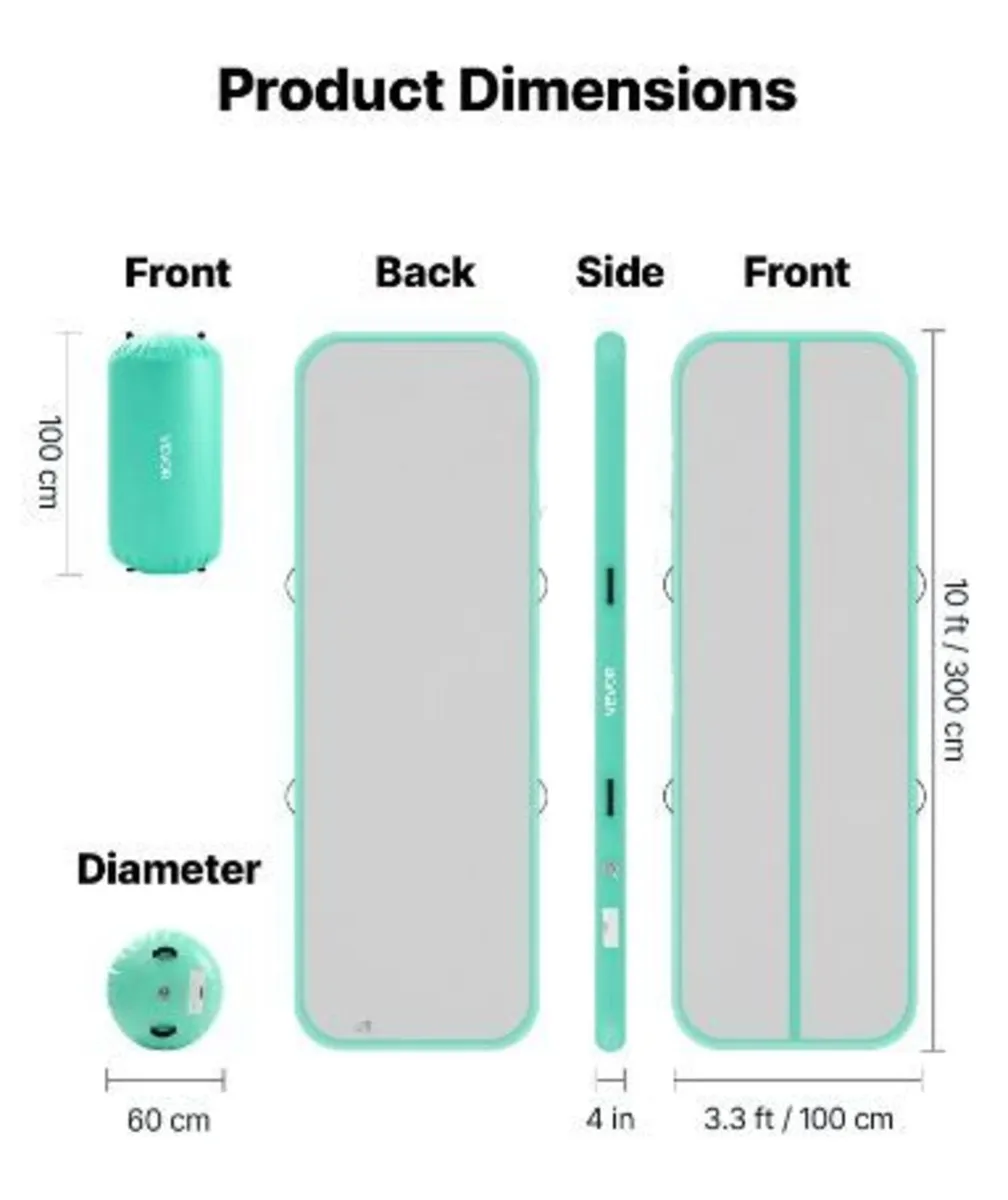 Inflatable Gymnastics Air Mat with Air Barrel 3m - Image 4
