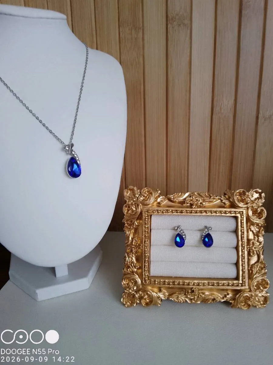 Women's Vintage Style Sapphire and Zirconia Set - Image 1