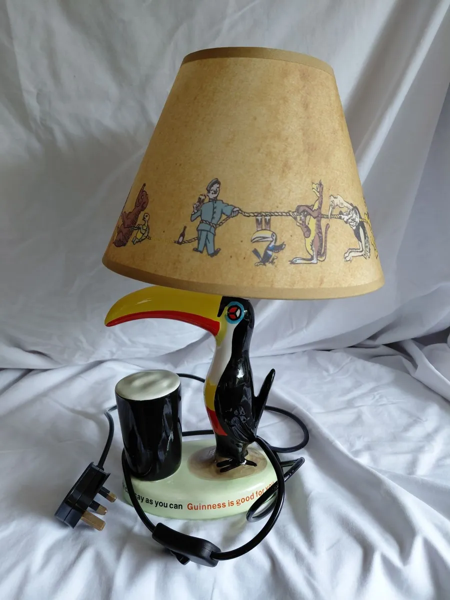 Ceramic Hand‑Painted Guinness Toucan Lamp - Image 2