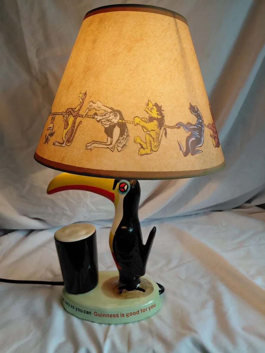 Ceramic Hand‑Painted Guinness Toucan Lamp - Image 3