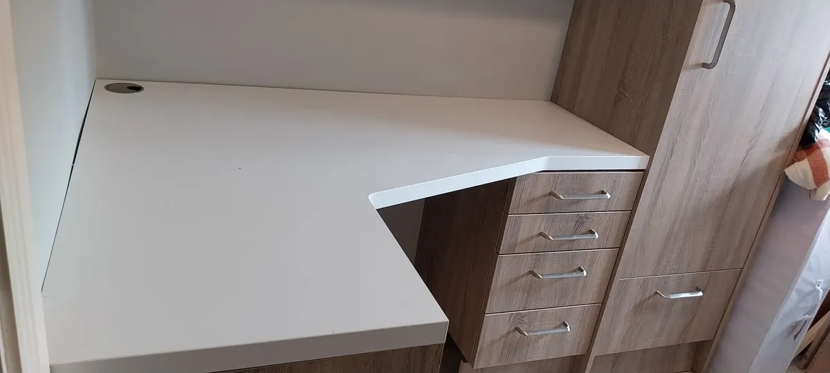 Bedroom Storage Unit, Wardrobe and Desk - Image 1