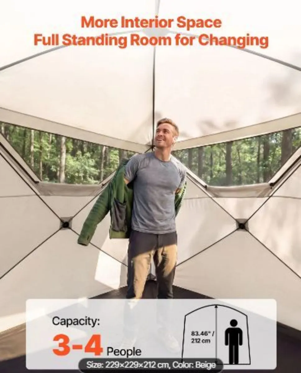 Camping Tent, 4 Person Pop Up - Image 2