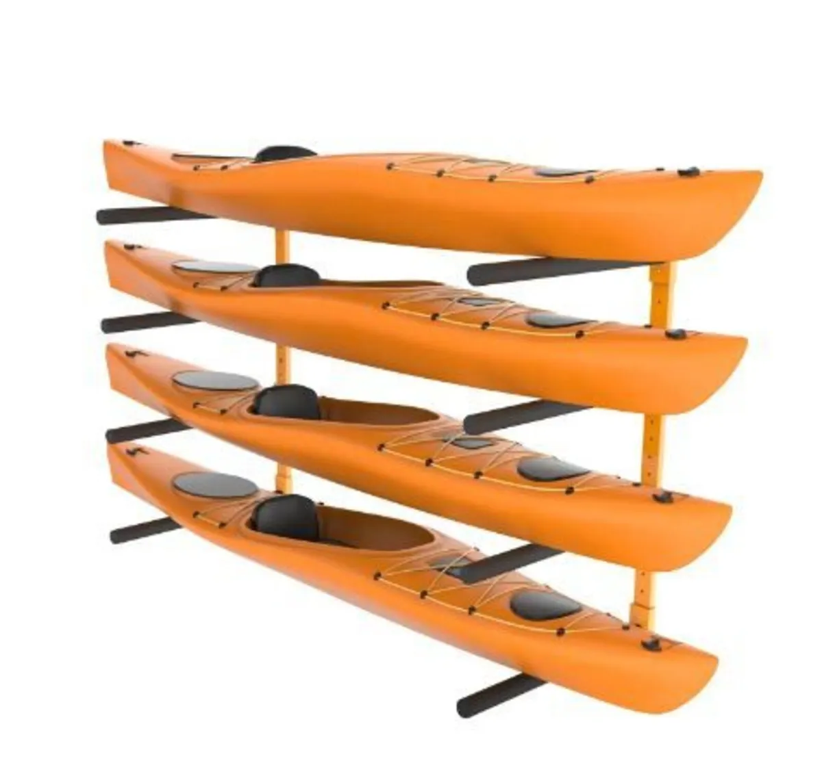 Wall Kayak Storage Rack, 4-Capacity Wall - Image 3