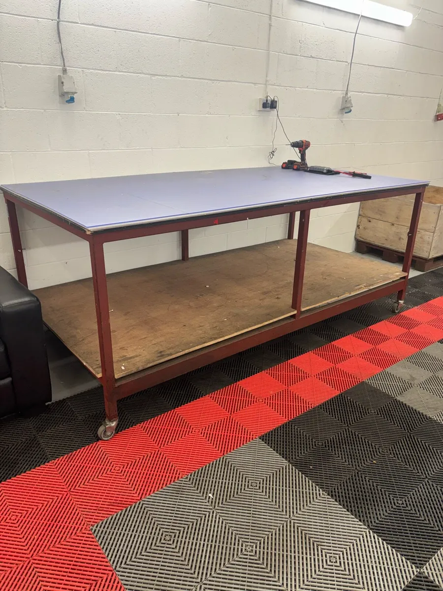 8’ x 4’ Workbench on Castors - Image 1