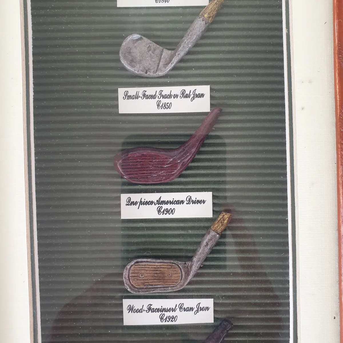 Golf club shadow box picture with replica clubs - Image 3