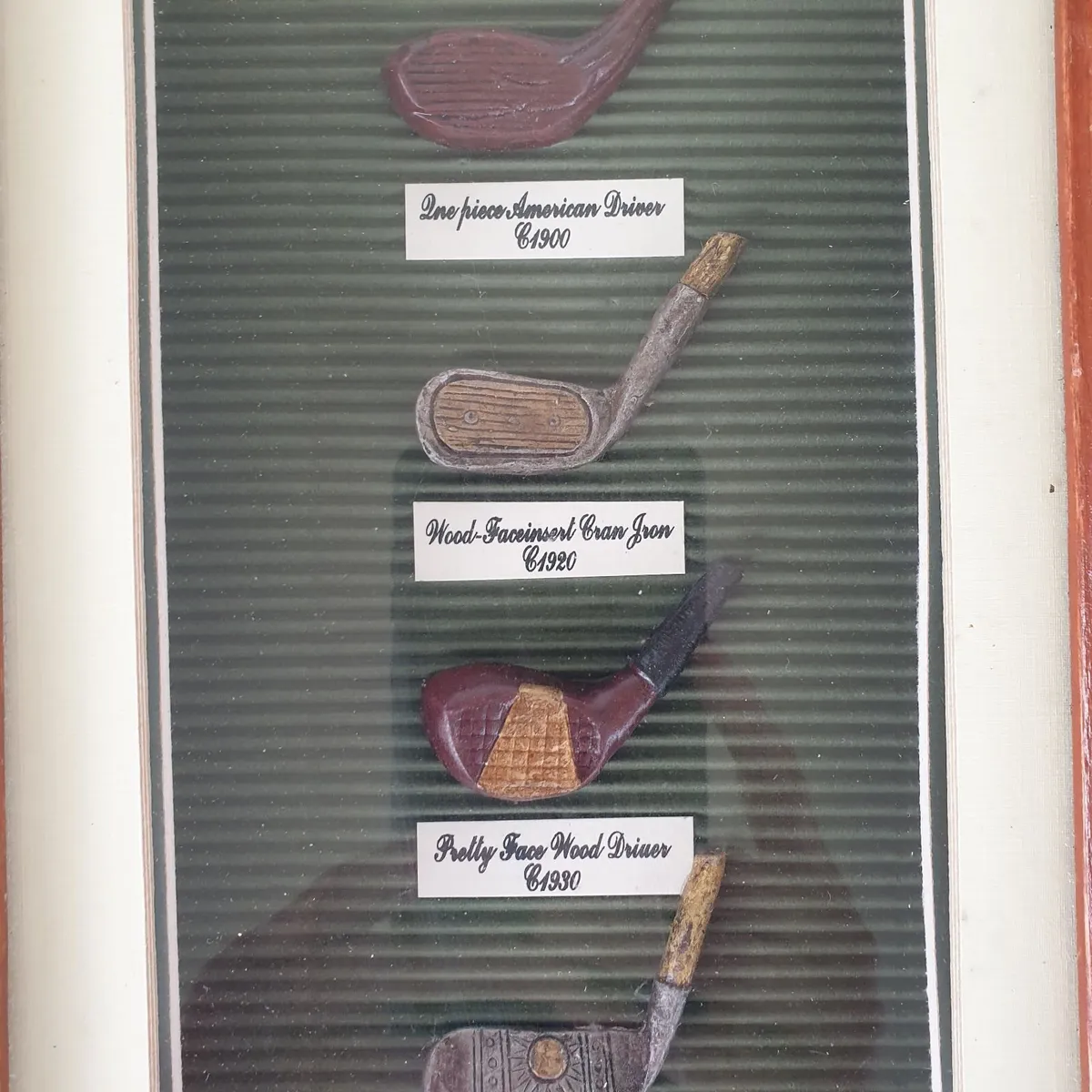 Golf club shadow box picture with replica clubs - Image 4