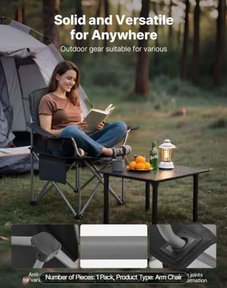Oversized Camping Chairs, 204 kg Heavy - Image 2